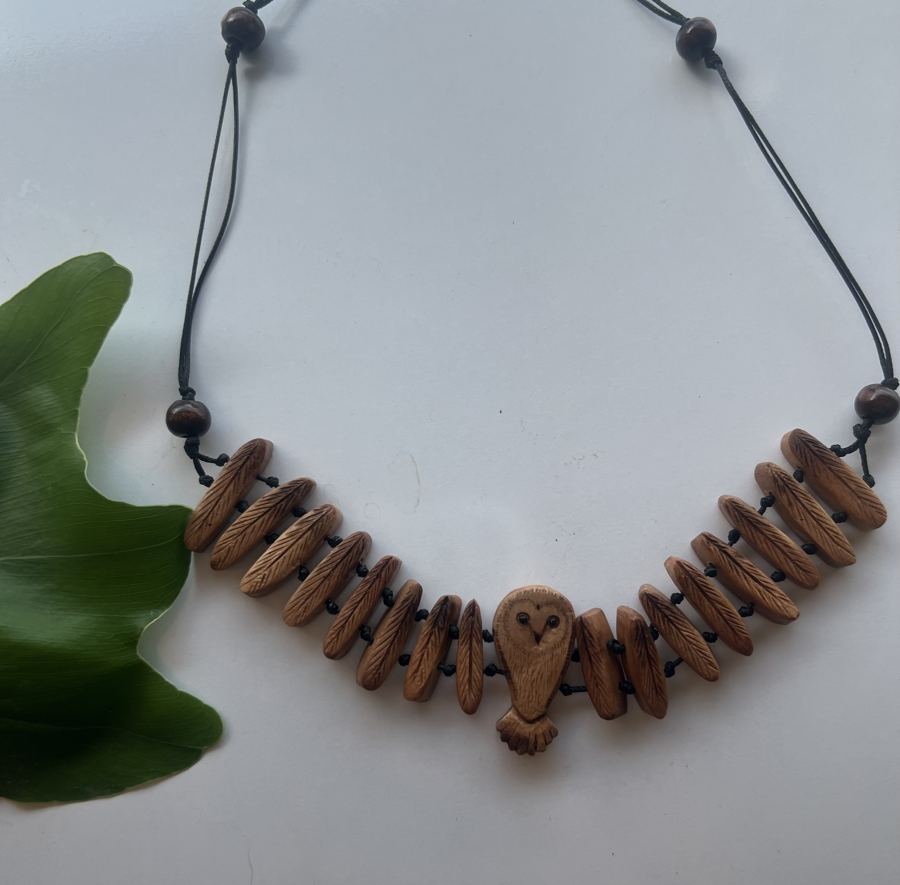 Owl & Feathers Necklace