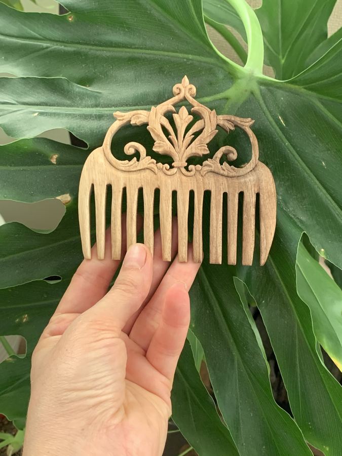 Carved Crown Comb
